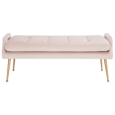 Safavieh Everdeen Bench, Pink & Gold BCH5200D